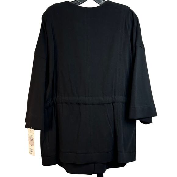 Garfield & Marks "The Front Jacket"  Tie Front Black Women's Plus Size XL NWT - Picture 2 of 10